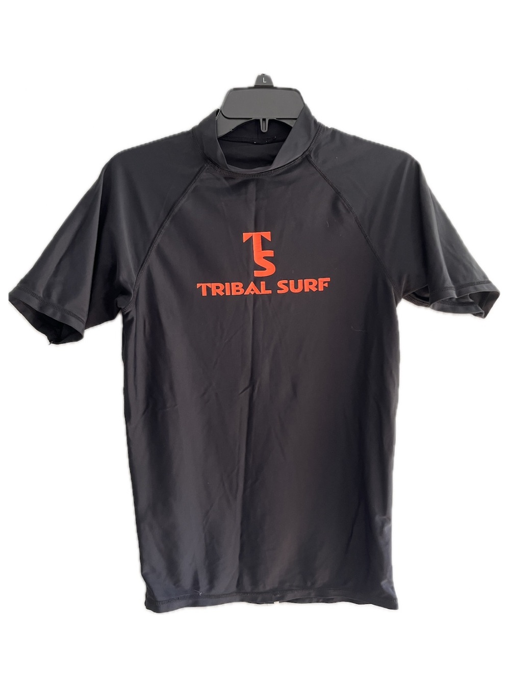 Tribal Surf Kids Black Short-Sleeve Rash Guard Size XL (see description)